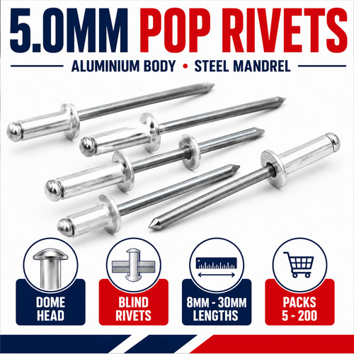 0mm pop rivets aluminium - rivets,