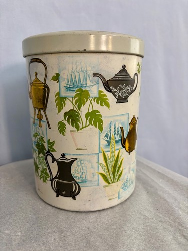 Vintage 1960 decorated tin - vintage,