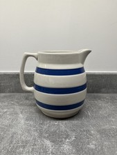 Vintage Staffordshire Chef Ware Blue & White Striped Jug