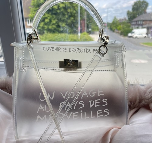 Clear frosted pvc - clear, handbag