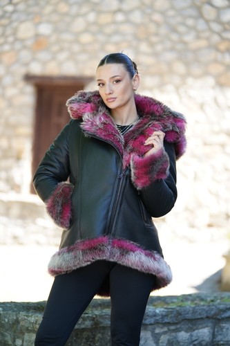 Genuine sherling coat - sherling,