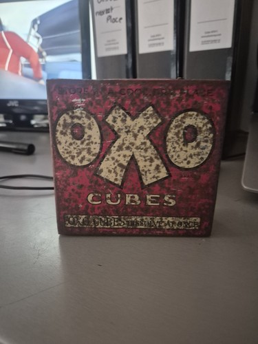 Vintage 1940s oxo cube tin - vintage,