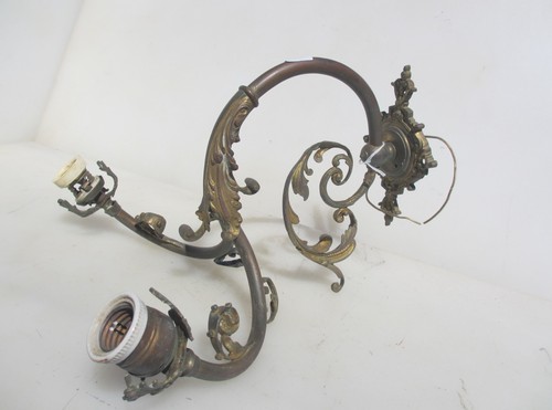 Victorian brass wall light - victorian,