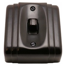 Renovated Vintage Bakelite  S&B HiCraft Deco Light Switch, 1Way, 5Amp 230VAC