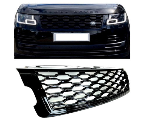Front grille gloss - front, black