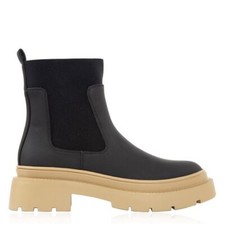 Kangol Women’s Black Chunky Chelsea Boots Size UK7 (RefA18)