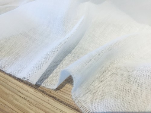 White cotton gauze muslin - white,