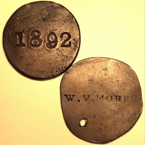 Two counterstamped love - two, token