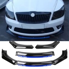 Glossy Black Blue Front Bumper
