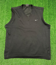 Nike Golf Black Sleeveless Jumper V Neck Vest | Mens Adult Medium Top clothing