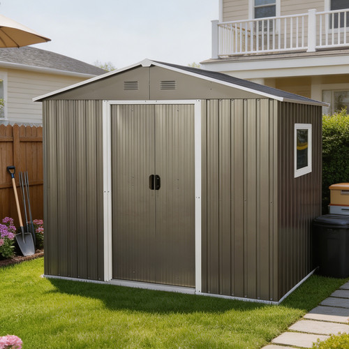8x6 outdoor metal storage - 8x6, ft