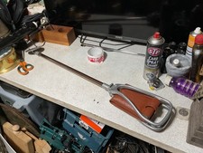 Gamebird Steel Shooting Stick with Folding Leather Seat Made in England - VGC