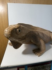 Hand Carved Wooden Iguana