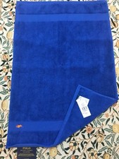 Ralph Lauren Blue Poloplayer Bath Towel/ Tub Mat