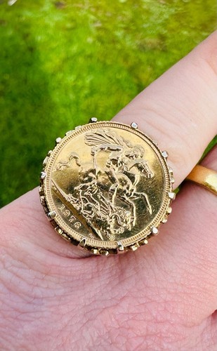 Gold full sovereign ring size - gold,