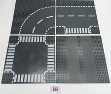 LEGO® Dark Bluish Grey Baseplates x4 32x32 Studs Roads Racing Bundle See Photos