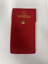 Omega Red Suede Watch Pouch /