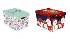 Curver Merry Christmas Storage Boxes 22L Storage with IML Print Design