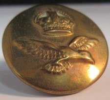 GAUNT LONDON WWII RAF KINGS CROWN BRASS 22MM BUTTON