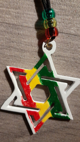 Rasta star david - star, necklace