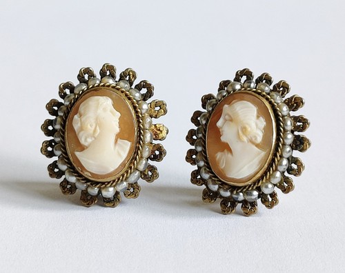 Vintage carved shell cameo - vintage,