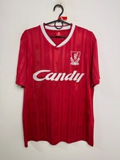 LIVERPOOL 1988/1989 HOME FOOTBALL SHIRT RETRO CANDY JERSEY SIZE L ADULT