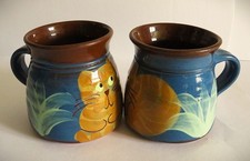 2 x Blue Studio Pottery
