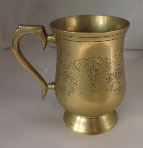 Etched floral pattern brass - etched,