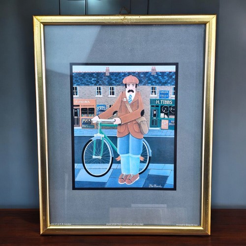 Vtg peter heard cycling print - peter,