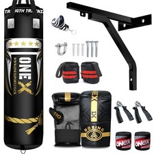 Punch Bag 5ft Heavy Filled Kickboxing Punching Training Gym MMA  Boxing Bags Set