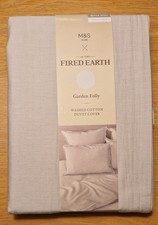 M&S FIRED EARTH Garden Folly Washed Cotton Superking Duvet Cover