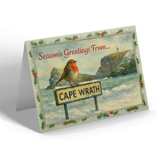 Xmas notelet cape wrath - notelet,