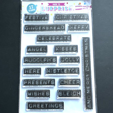 Sam Calcott -   A5 Clear Christmas Sentiment Word Stamp Set