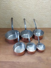 Vintage French Set Of 6 Copper