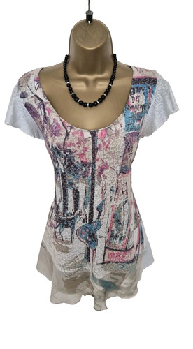 Trimmed tunic top - tunic,