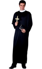 Adult FATHER Vicar Holy Church Cardinal Priest Fancy Dress Costume Mens Outfit