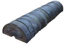 Half Round Blue Wall Coping Reclaimed 14″W