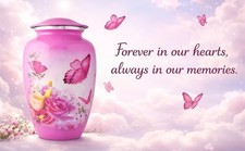 adult pink butterfly cremation