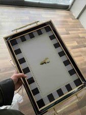 Gold Handle Serving Tray –