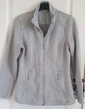 Ladies Thick Grey Cardigan Zipped Size S -M Pockets Good Condition