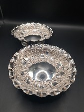 Pair Of Antique Silver Pedestal Sweet Dishes London 1897 By CE 138g