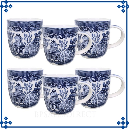 Set blue willow 340ml - 6-set,
