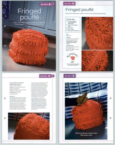 Fringed pouffe your home - #76,