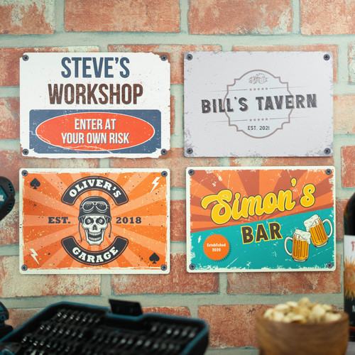 Personalised metal bar - bar, sign