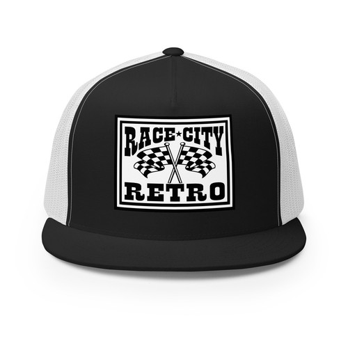 Race city retro logo - race, trucker