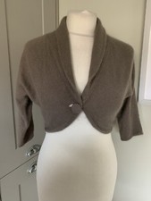 H&M Brown Angora Blend Shrug /