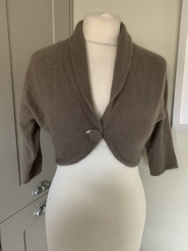 Brown angora blend shrug - blend, /