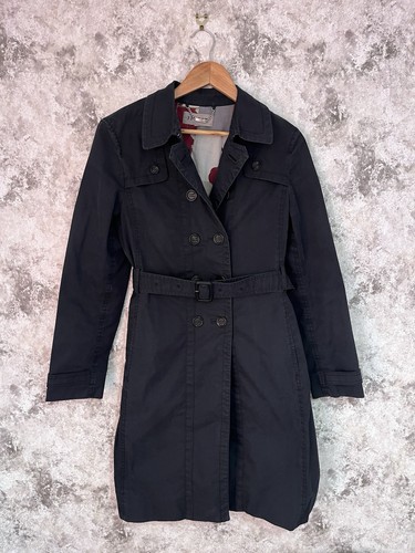 Jigsaw black trench coat - uk, m