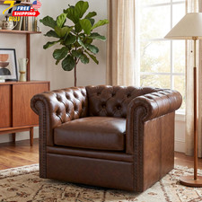 Faux Leather Upholstered Club