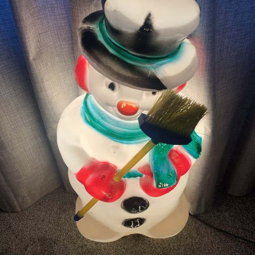 Vintage snowman blow mold - vintage,